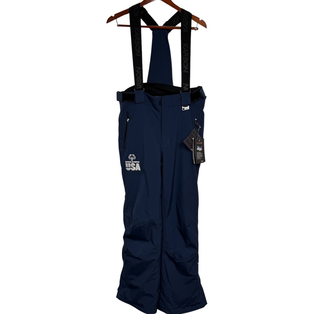 Karbon KR417 Nitrogen Ski Pants Men's Small NWT Special Olympics USA Bib Navy